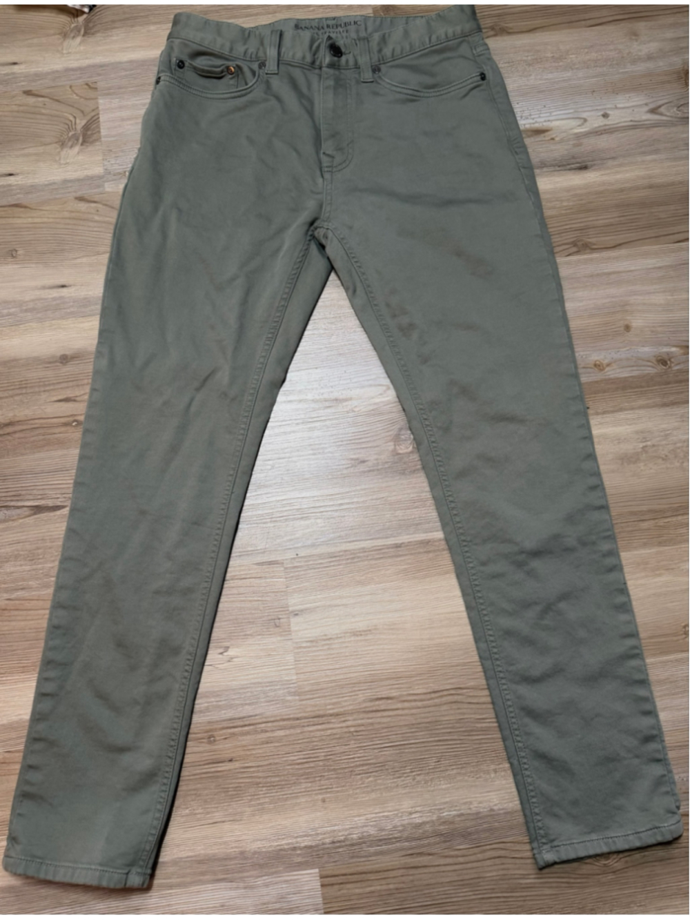 Men's Banana Republic Athletic Tapered Traveler Pants Green Size 30x30